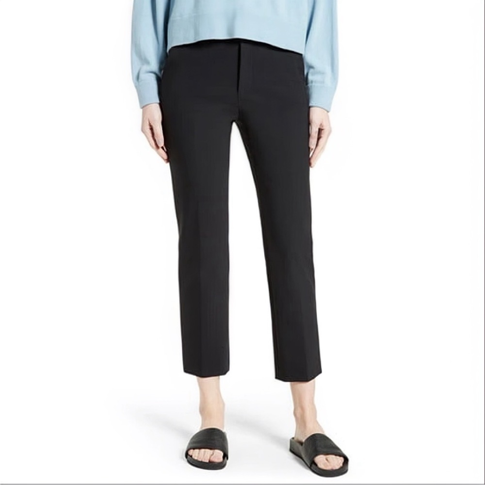 Vince ‘Stovepipe’ Stretch Cropped Length Trousers in Black Size 6